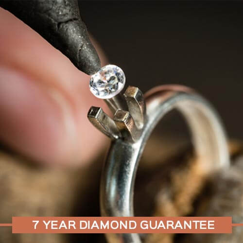 A 7-year diamond guarantee with every diamond purchase over $1000.00